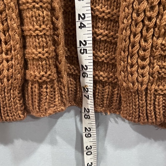 Knit Ruana, Camel, One Size - Picture 11 of 13